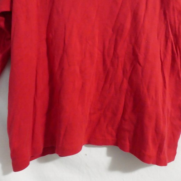 TRADITION | large 14-16 | Red Pullover Shirt With Lace-Up Front | 100% Cotton - Picture 14 of 15